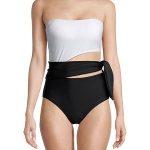 NWT Size 14 DKNY color block cut-out swimsuit